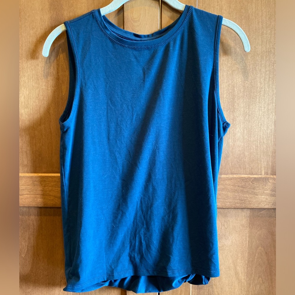 Navy blue Athletic Flowy Tank Top